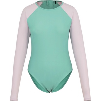 Image 1 of SoulCal Дамски бански костюм SoulCal Long Sleeve Swimsuit Womens - Pink Green