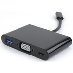 Cablexpert USB хъб Cablexpert USB-C to 3-in-1 charging + VGA + USB3 adapter, Черен | A-CM-VGA3in1-01 (A-CM-VGA3in1-01)
