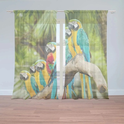 Sablio Záclony Papagáje na konáry: 2ks 150x250cm