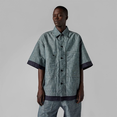 G-STAR Риза с къс ръкав G-Star Reversible Boxy Short Sleeve Shirt - Grey