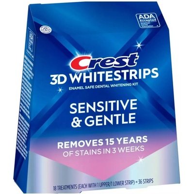 Procter & Gamble Bieliace pásiky na citlivé zuby Crest Whitestrips SENSITIVE & GENTLE 36 ks