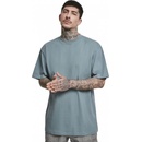 Urban Classics Prodloužené bavlněné rovné pánské triko Modrá