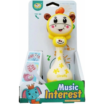 Raya Toys Бебешка музикална дрънкалка Raya Toys - Жирафче (503123319)