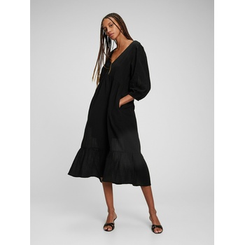 GAP Миди рокля с V деколте GAP GAP | Cheren | ЖЕНИ | XS