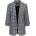 PIECES Сако Pieces Boss 3/4 Printed blazer - Grey (Black / Aop Check)