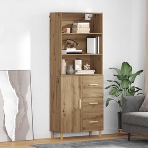 vidaXL Висок шкаф Дъб 69, 5 x 32, 5 x 180 см Инженерна дървесина (3415935)