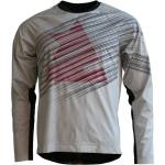 Zimtstern Мъжка фланелка с дълъг ръкав за колоездене Zimtstern Protechzonez Shirt L/S Cycling jersey - Glacier Grey / Pirate Black (056-1926-0411)