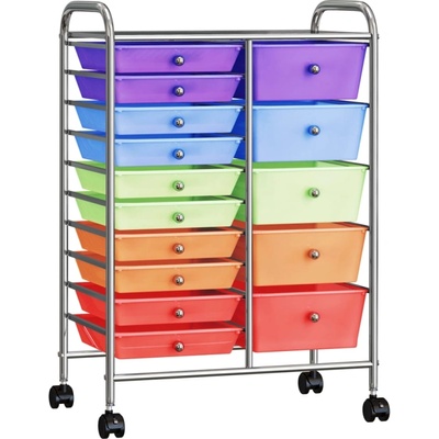 HABA Xxl Мобилна количка за съхранение 15 отдела пъстра пластмаса (v320410)