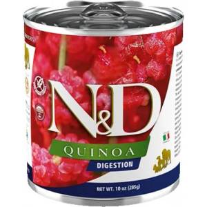 Farmina N&D Quinoa Dog Digestion Adult GRAIN FREE - консерва за кучета в зряла възраст за компенсиране на лошо храносмилане и екзокринна панкреатична недостатъчност, с агне и киноа, БЕЗ ЗЪРНО, 285 гр Италия P