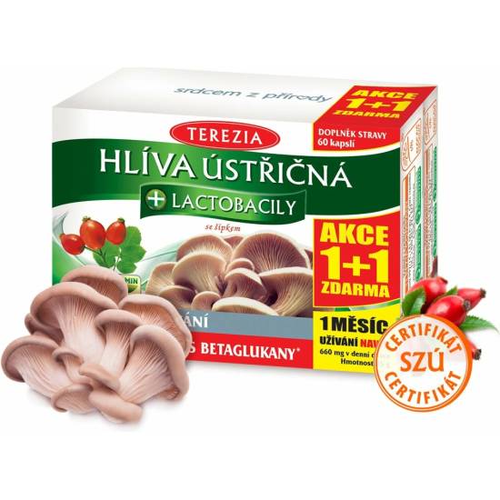 TCV TEREZIA Hlíva ústřičná+lactob.cps.60+60 AKCE 1+1 od 402 Kč - Heureka.cz