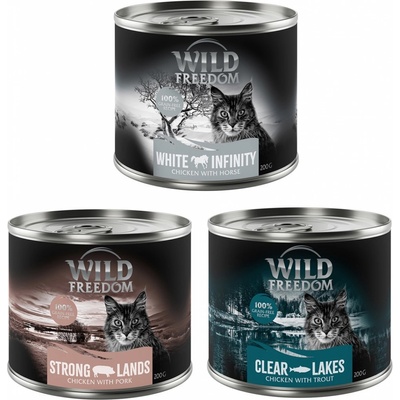 Wild Freedom Adult bezobilné miešané balenie III pstruh bravčové konské 6 x 200 g