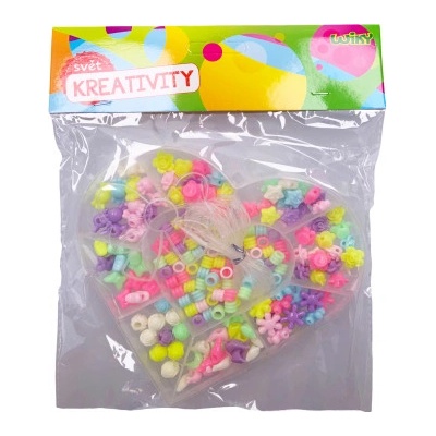 Korálky set 55g - Srdce