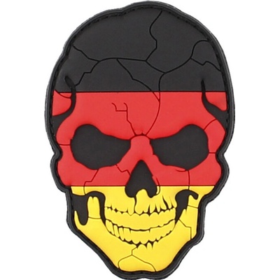 Gumová nášivka 101 Inc Skullhead Cracked vlajka Německo - barevná