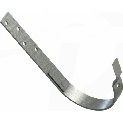 Krop Hák na krokvu BB polkruhového žľabu oceľový 280 mm systém 130 RAL 9007 Šedý hliník