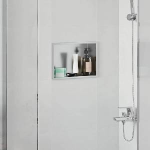 vidaXL Нишата за душ Сребристо 30 x 20 x 9, 5 см Неръждаема стомана (42012662)