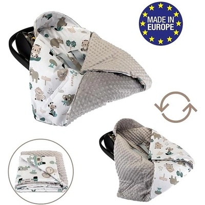 Bomimi Pojazdná zoo zavinovacia minky sivá