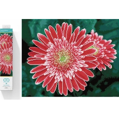 Dotz Diamond Diamond výšivka Diamond mozaika růžová gerbera 58 x 48 cm DQ10001