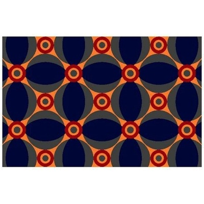 Déco Design Imperial Retro modrá/oranžová 60 x 90 cm