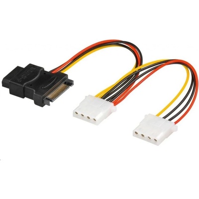 PremiumCord Napájecí Y kabel k HDD Serial ATA na 3x 5,25'' female 15cm
