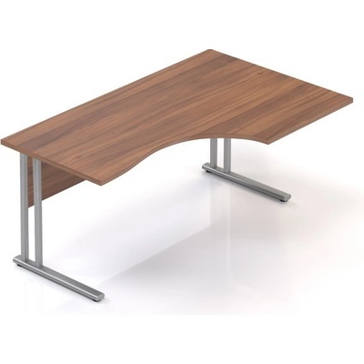 Lenza Ergonomický stůl Visio 160 x 100 cm, pravý, ořech