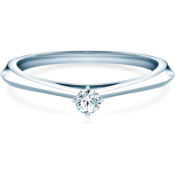 SAVICKI Годежен пръстен The Light: бяло злато, лабораторен диамант