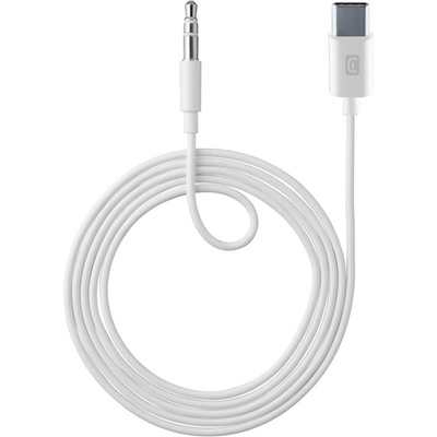 Cellularline Кабел Cellularline, от AUX(м) към USB-C(м), 1m, бял