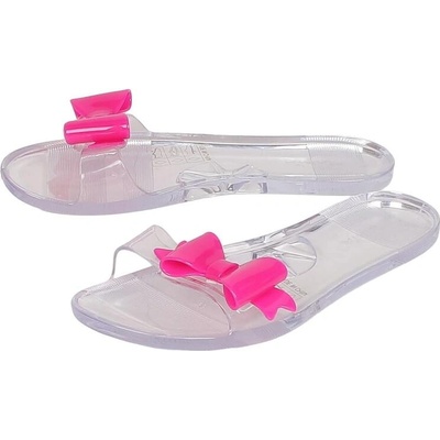 Дамски силиконови джапанки с розова панделка