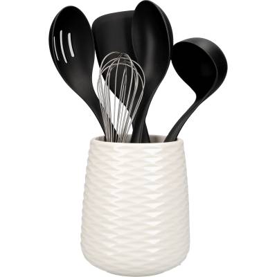 KitchenAid 6dílná sada náčiní s nádobou černá KQG561BXOBE