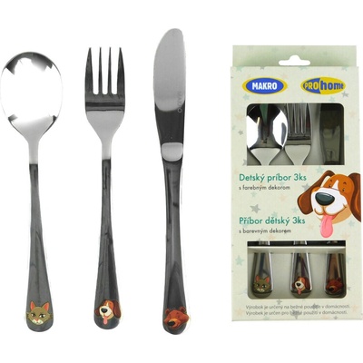 Makro Príbor detský 3 ks farebný dekor