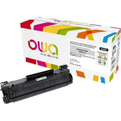 Compatible CB436A черна касета за принтер, съвместима с HP P1505 (K12389OW)