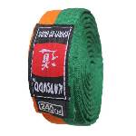 Katsudo Колан Katsudo Obi, оранжево-зелен (4676.KAT.JUDO.KARATE.ORANGE-GREEN)