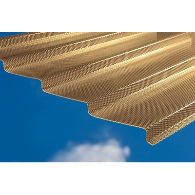Lanit Plast Polykarbonátový vlnitý panel Marlon CSE Diamond Z-Top s šestihrannou strukturou 0,954 x 6 m bronz 1 ks