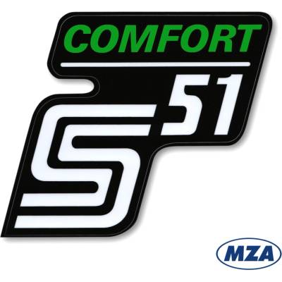 Nálepka schránky "COMFORT", ZELENÁ (MZA) - Simson S51