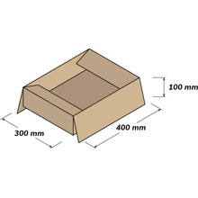 NAKUPIM.SK Kartónová krabica 3VVL klopová 400 x 300 x 100 mm