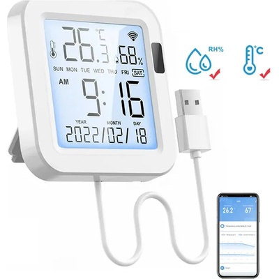 Smatrul WiFi сензор за температура и влажност с подсветка (WSD003W)