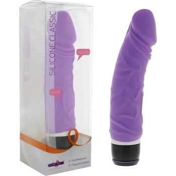 Image 1 of Реалистичен вибратор, класика от силикон, 20см. - Classic Vibrator Purple (SEVCR01406)