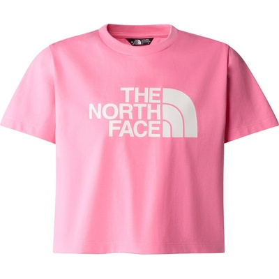 The North Face Детска тениска g s/s crop easy tee gamma pink - s (nf0a87t7pih)