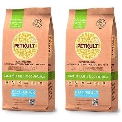 Petkult Maxi Junior Lamb & Rice 2 x 12 kg