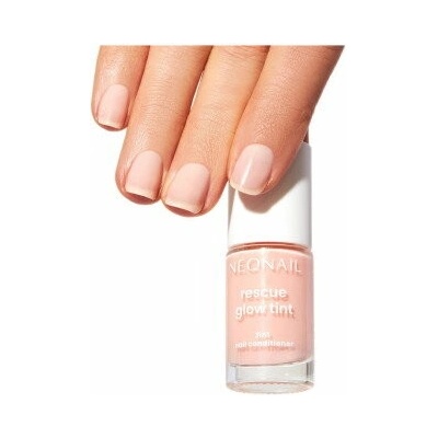 Vyživující lak na nehty Rescue Glow Tint 3v1 Peachy Peach - regenerační a posilující