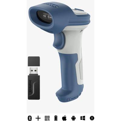 Inateck BCST-73 Сканер за баркодове, бял/син BCST-73_WHITE BLUE (BCST-73_WHITE BLUE)