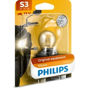 Philips Крушка, фар за дълги светлини philips s3, 12v, 15w, 1 бр