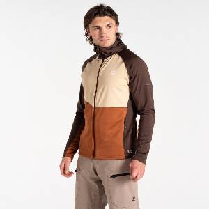 Dare2b Поларена блуза Dare 2b Mens Assimilate III Core Stretch 1/4 Zip Fleece Top - HotFg/MocBis