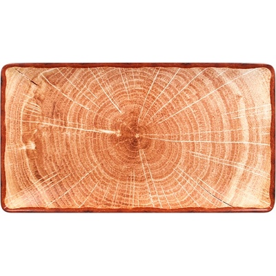 RAK Porcelain Woodart talíř obdélný 33,5 x 18,1 cm světle hnědá WDEDRG33TB-6