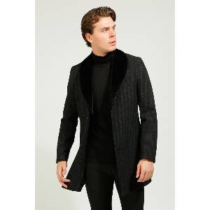 Centone Мъжко Slim Fit палто - Черно #363574 (363574_Черно)
