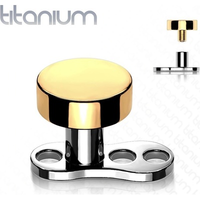 Šperky4U kompletní microdermal piercing placka zlacená MD027-GD