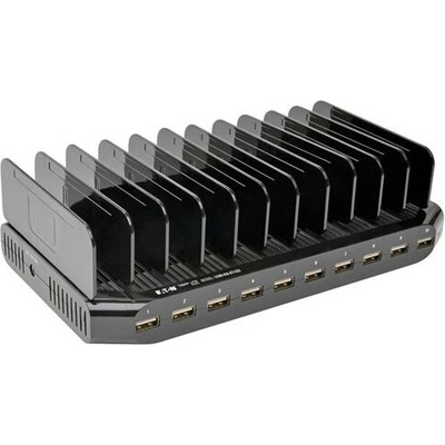 Eaton/Tripplite USB nabíjecí stanice s úložným prostorem, výstup 10x 12V, 8A, 96W, napájecí kabel Schuko U280-010-ST-CEE