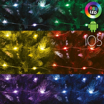 Somogyi Micro LED-es SMART svietiaci reťazec ML 200 RGB SMART
