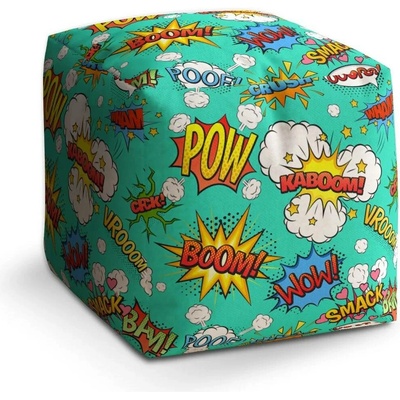 Sablio Taburet Cube Komiks - 50x50x50 cm