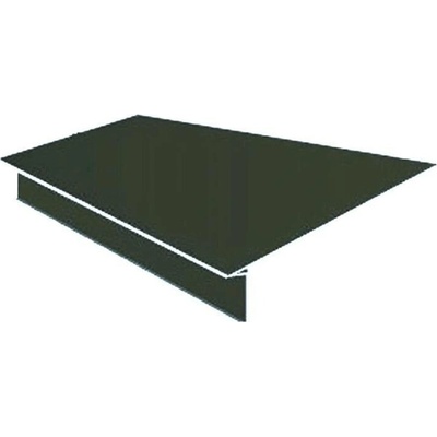 Okapová lišta zatahovací r.š.333mm pozink lakovaný RAL 6011 rezedová zelená s folií dl.2m