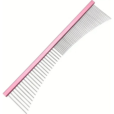 Алуминиев груминг гребен - ситни и едри зъби, изключително лек
